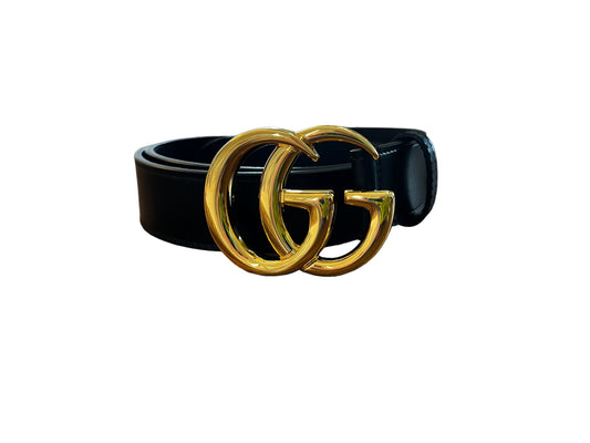 Gucci Thin Belt 85 GG Marmont Black Leather Belt